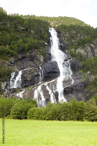 Beautiful waterfall in Norway  Scandinavia  Europe