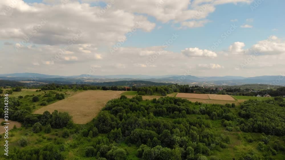 Aerial view of rural landscape in southern Poland Aerial view of rural landscape in southern Poland