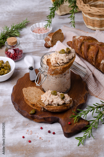 Fish pate with capers photo