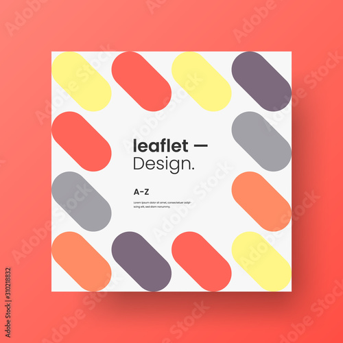 Amazing business advertisement vector mural art square banner mock up. Modern corporate abstract geometric illustration design layout background. Company identity quadrangle texture brochure template.