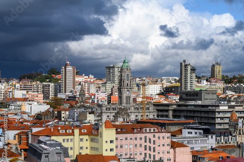 Elevated view of buildings in Vitoria, Porto, Portugal
