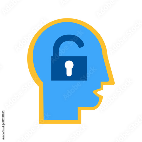 Extrovert mindset, human temperament flat vector icon