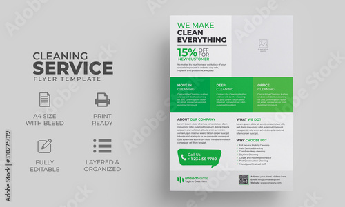 Cleaning Service Flyer Template | Cleaning Service Poster, Brochure Cover