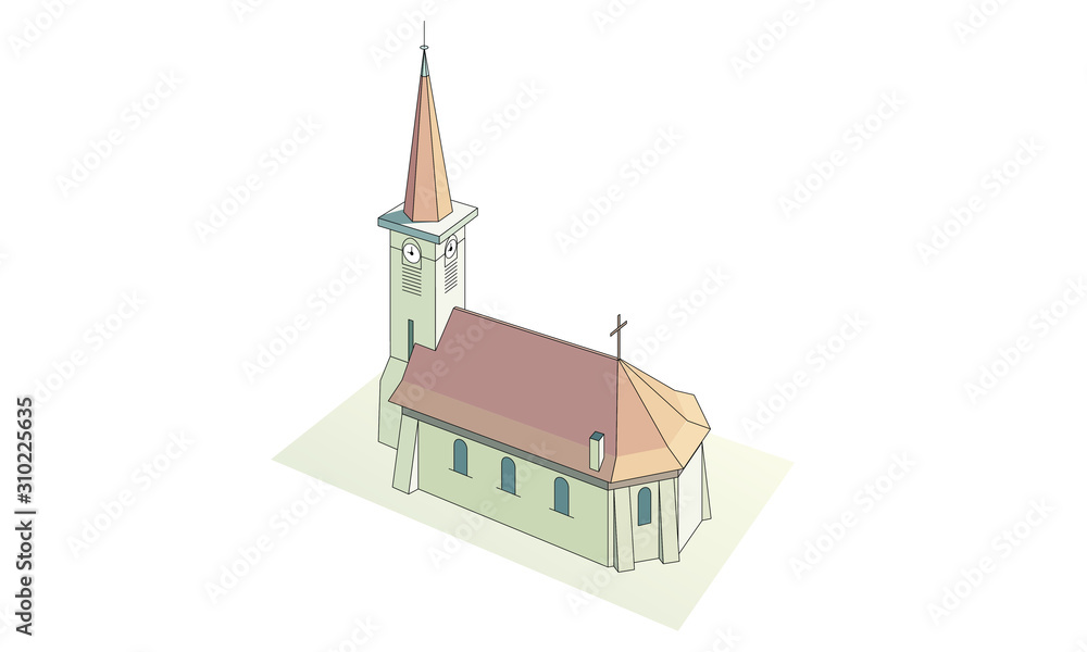 3D drawings of a church