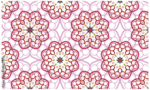 Colour beautiful flower seamless pattern