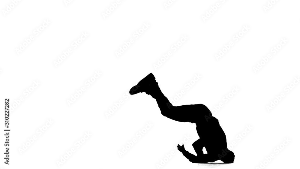 black silhouette on a white background, man dancing break dance, hip hop, street dancing in the studio, isolated black silhouette on a white background, man dancing break dance, hip hop, street dancing in the studio, isolated
