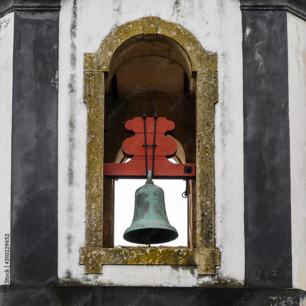 Obraz premium Low angle view of a bell tower, Obidos, Leiria District, Portugal