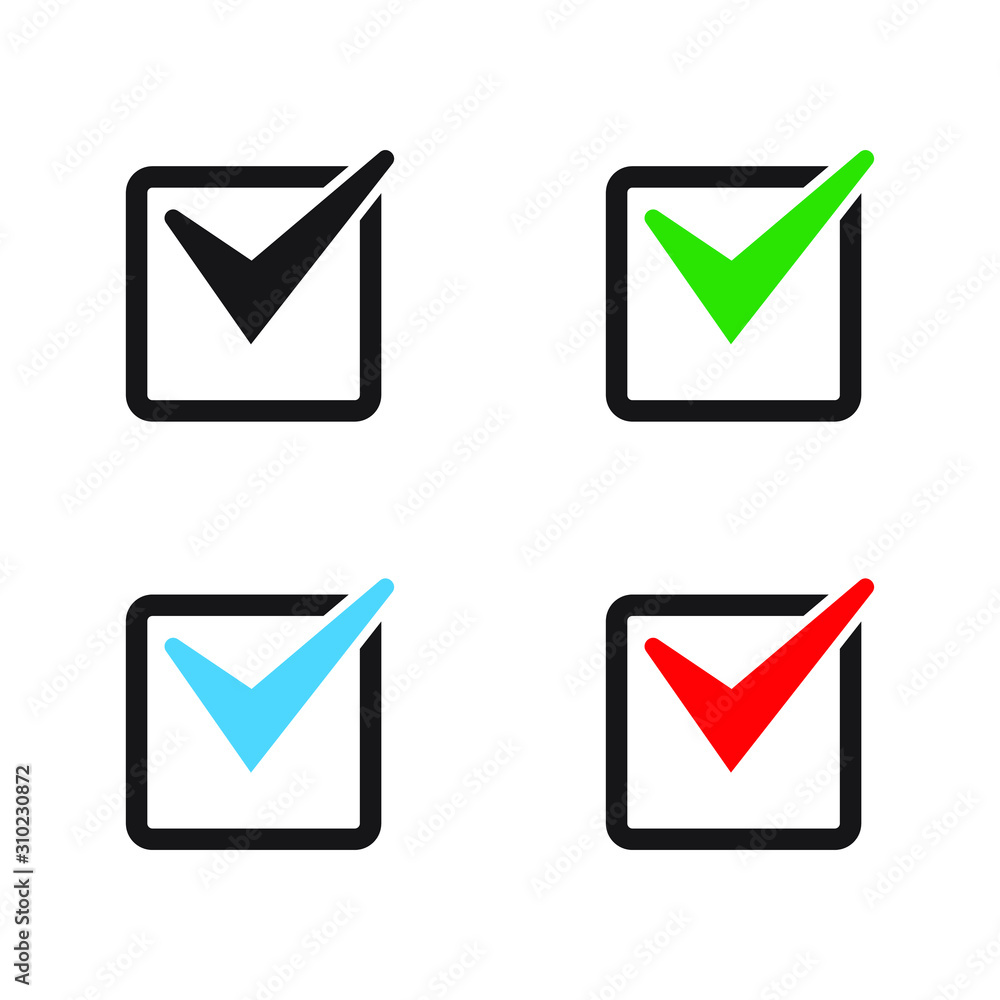 Tick icon. Check mark, verify icon, vector symbol. Tick icon. Check mark, verify icon, vector symbol.
