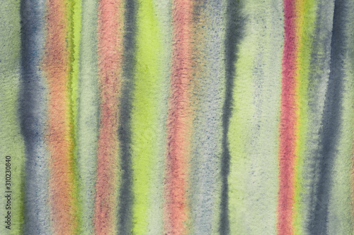 Abstract background, watercolor drawing, colorful vertical stripes.