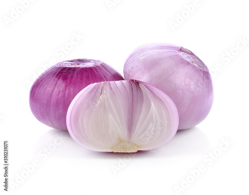 shallots isolated on white background