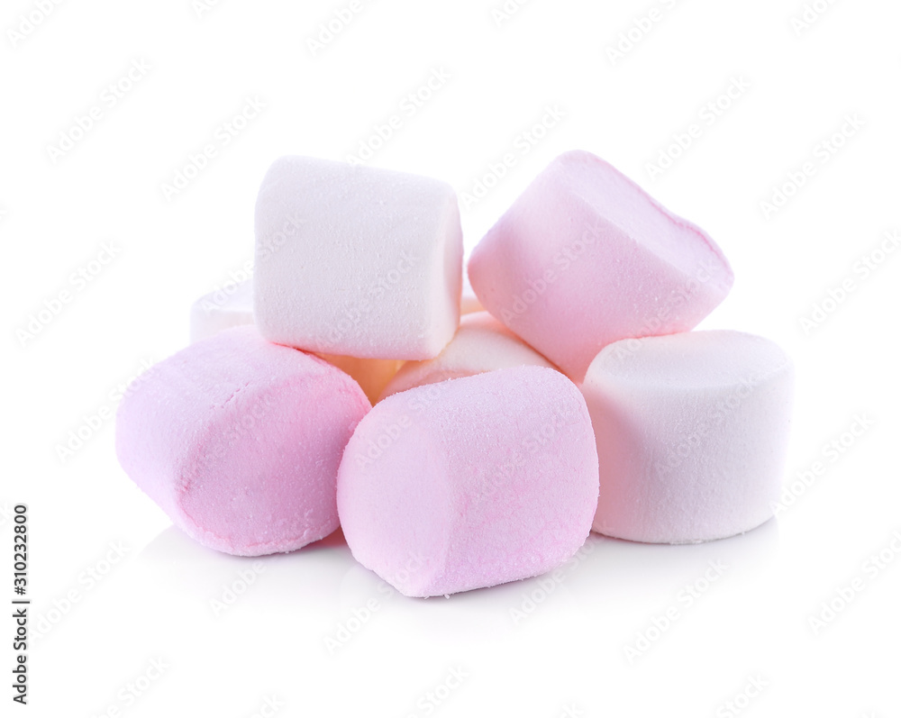 Marshmallow on white background Marshmallow on white background