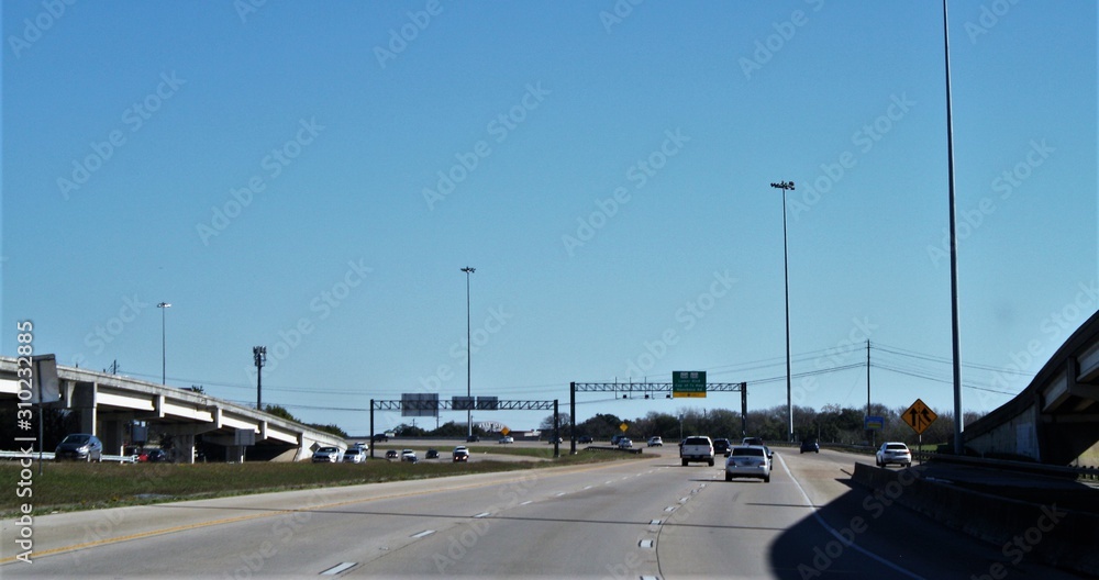 traffic on highway traffic on highway