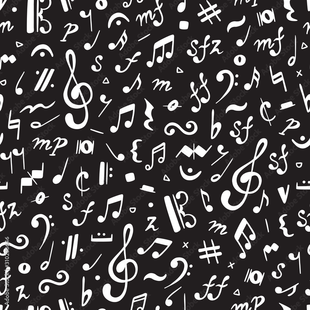 Music background. Musical Notes Vector Seamless Pattern Music background. Musical Notes Vector Seamless Pattern