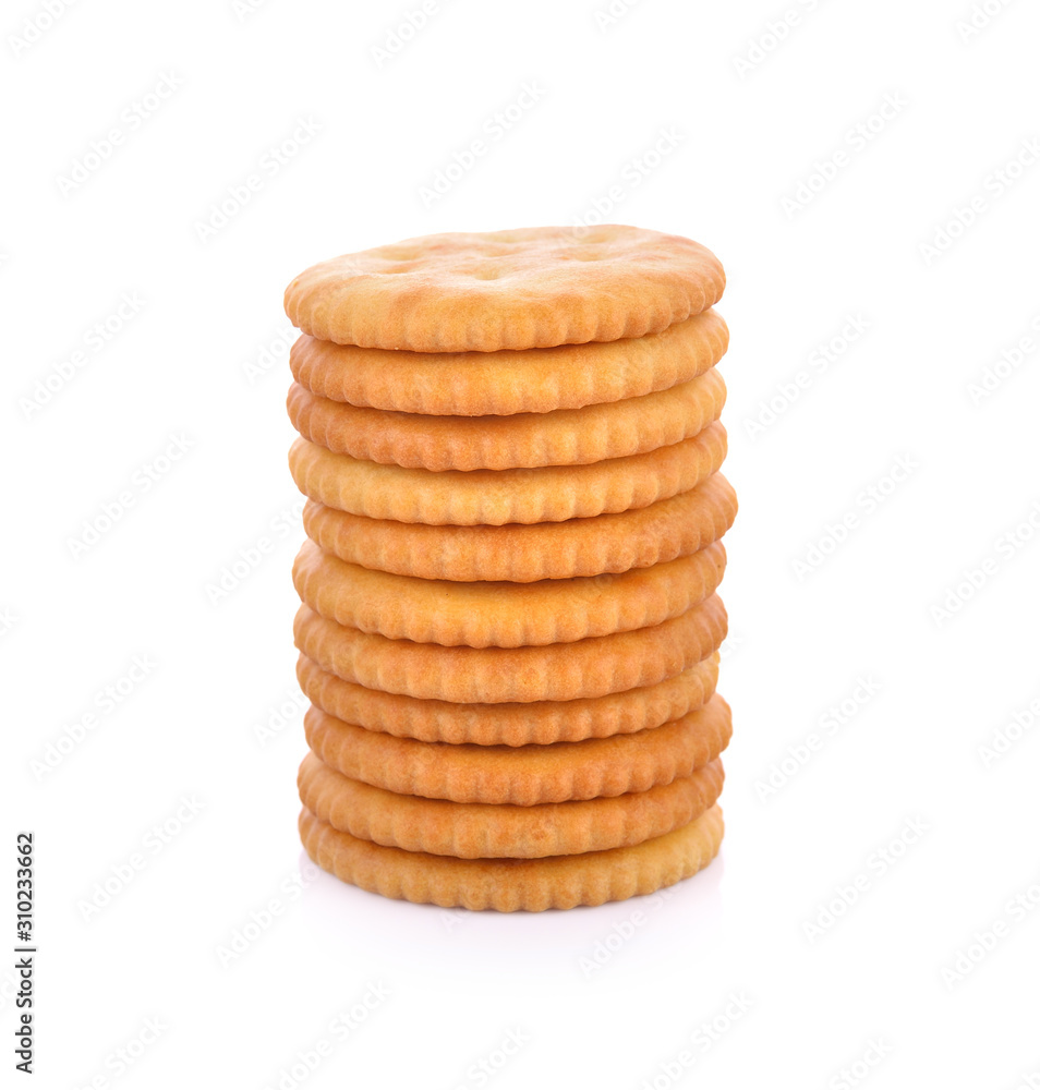 Cracker isolated on over white background Cracker isolated on over white background