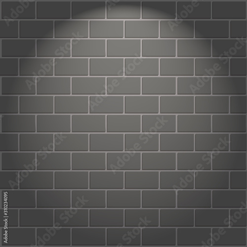 vector background gray brick wall and light