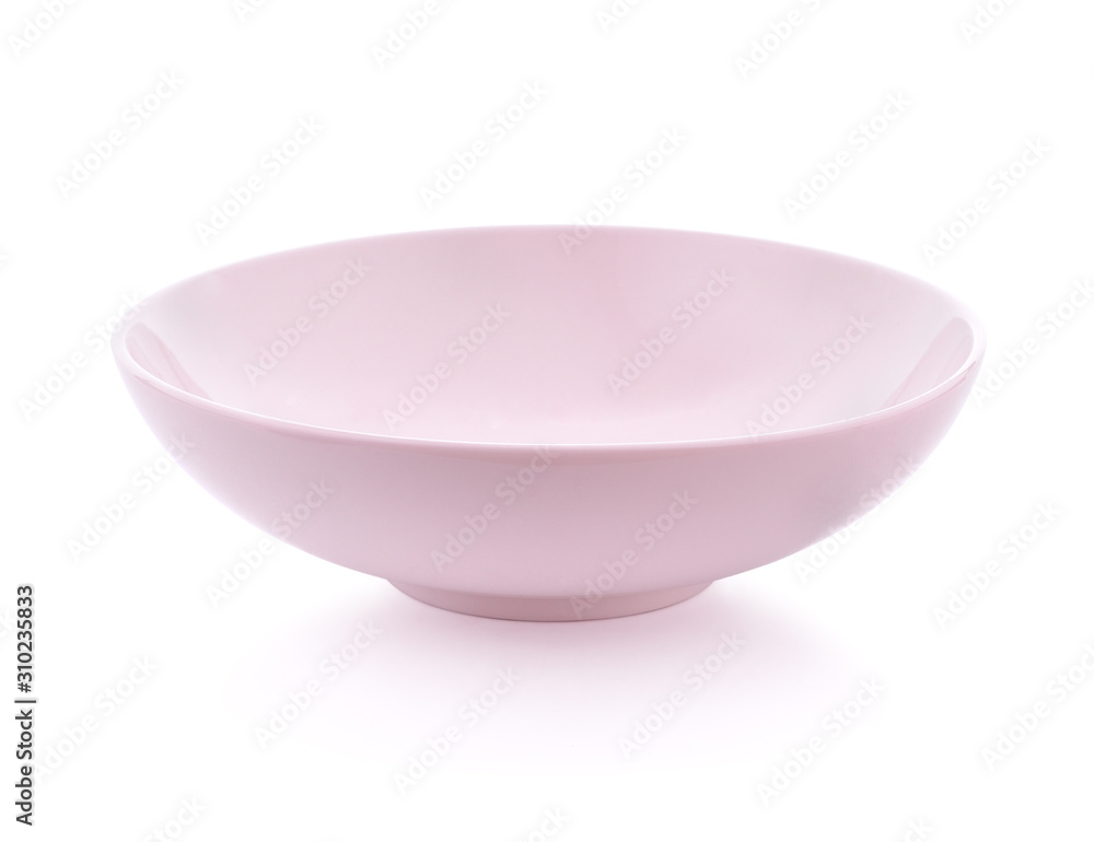 Pink bowl isolated on white Pink bowl isolated on white