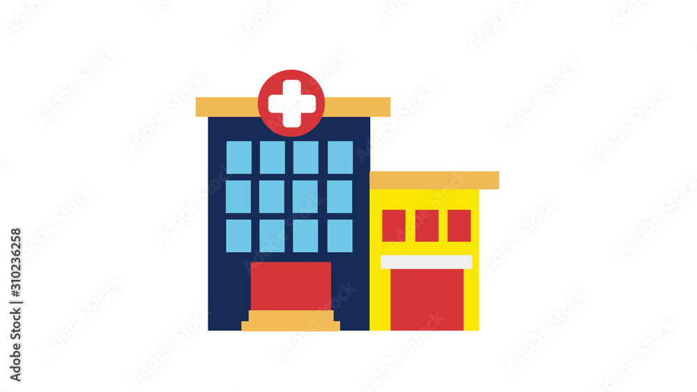 Obraz premium hospital icon on a white background