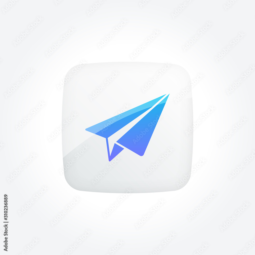 Paper Plane Modern Gradient Icons Set Paper Plane Modern Gradient Icons Set