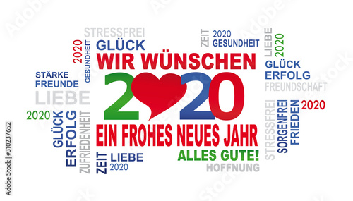 2020 - gute wünsche in farbig