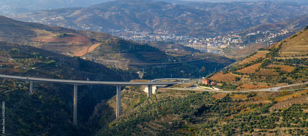 Bridge over a river, Valdigem, Viseu District, Douro Valley, Portugal