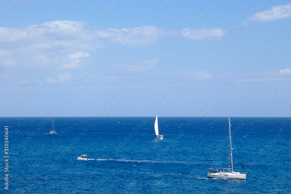 sailing boats in the ocean