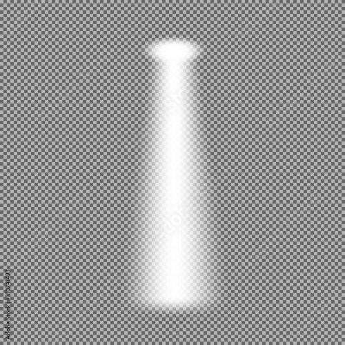 UFO light beam isolated on transparnt background.