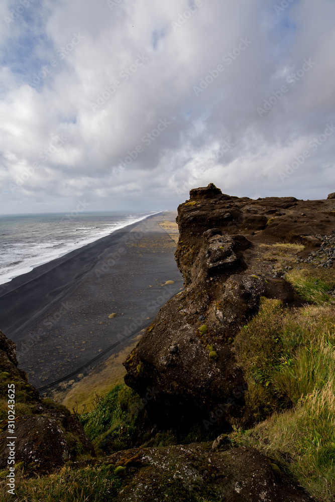 Vik black sand beach in Iceland