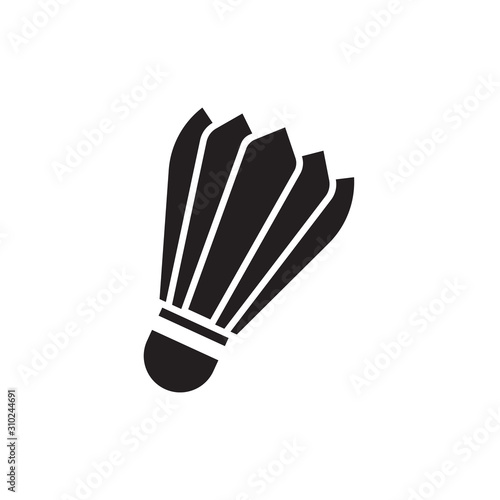 Shuttlecock badminton icon design template vector isolated