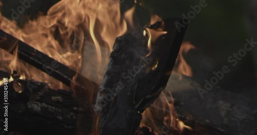 Fire Burning in Slowmotion