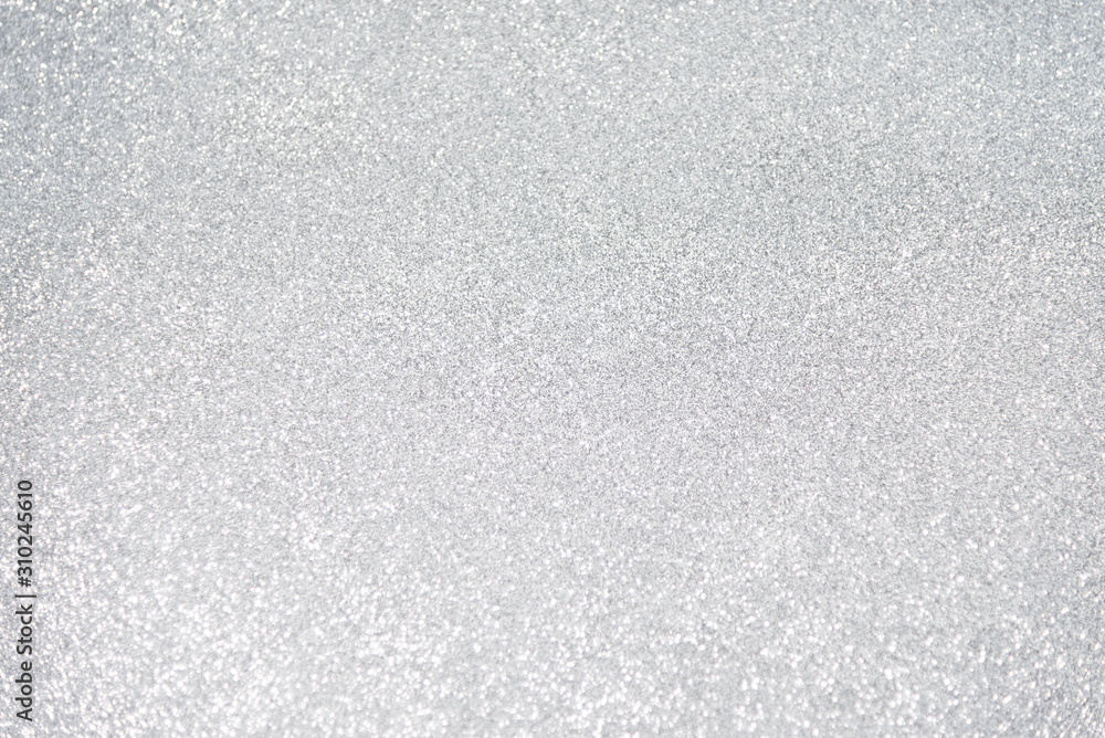 Silver Glitter background. Holiday, Christmas, Valentines, Beauty and Nails abstract texture.