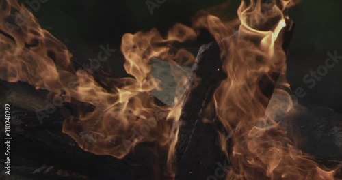 Fire Burning in Slowmotion
