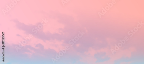 Vivid Colored Aesthetic Sky Background. Realistic Vector Pink Clouds