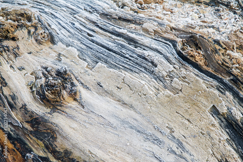 abstract texture of frozen lumber