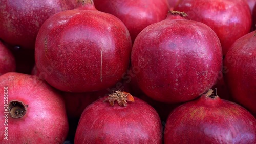 Iranian fresh pomegranate fruit at farmers market