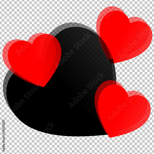 Valentine's Day. Colorful,multicolored hearts. Vector illustration. Abstract. Love