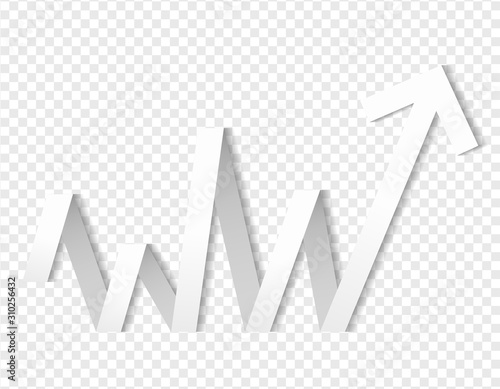 Success business symbol.Growth vector diagram with arrow going up. Vector icon . Editable EPS file.Bar Chart Vector Icon.Vector illustration