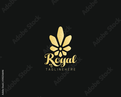 Royal luxury perfume beauty logo design template