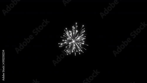 Yellow Fireworks with Alpha Channel(Transparent Background) 4k 30 Fps 
