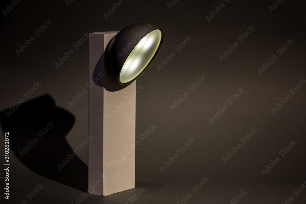 table lamp on a dark background