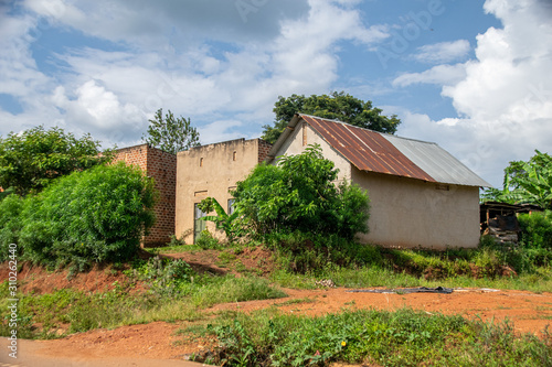 Rural buildings in Kayunga district, north of Kampala, Uganda, East Africa photo