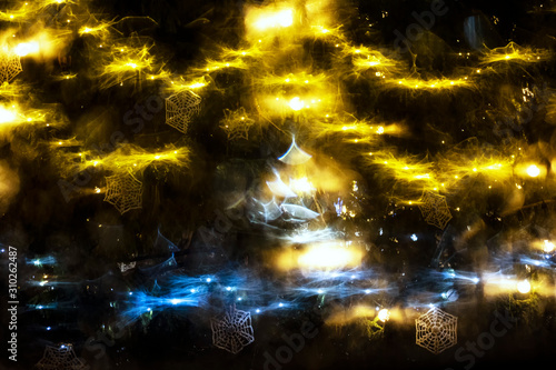 abstract background of golden lights © Santi