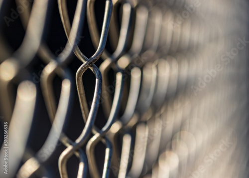 Canvas Print closeup of wire fence