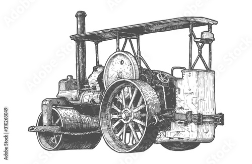 Steam powered roller