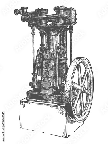 Stationary steam engine