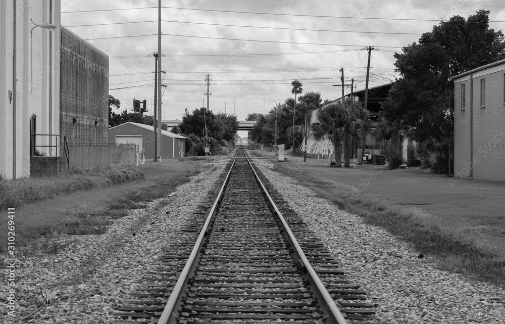 Looking down railroad tracks until the eye can't see any further.