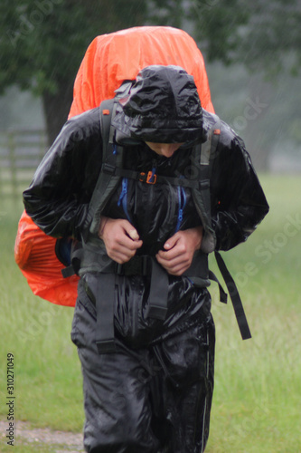 walking in the rain