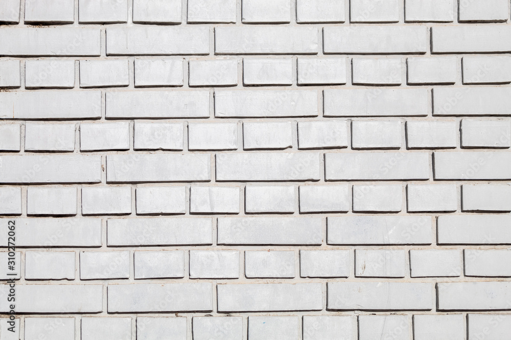 White Bricks Wall Texture Close Up