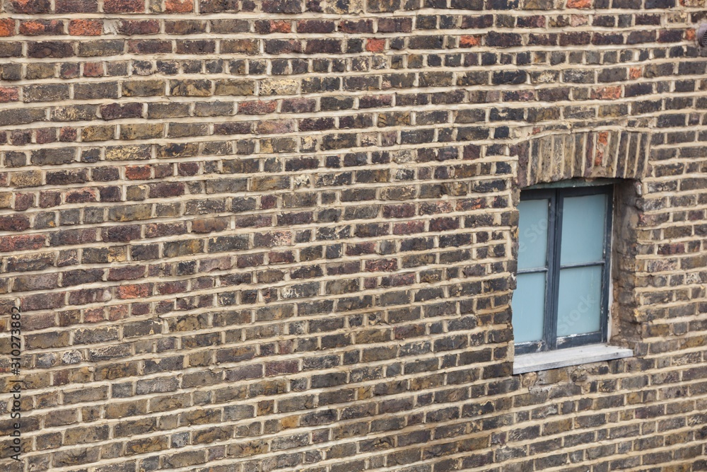 Close-Up view of Brick Wall and window