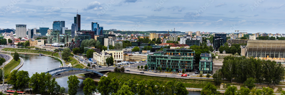 Fototapeta premium View of the skyline of vilnius, the capital of lithuania
