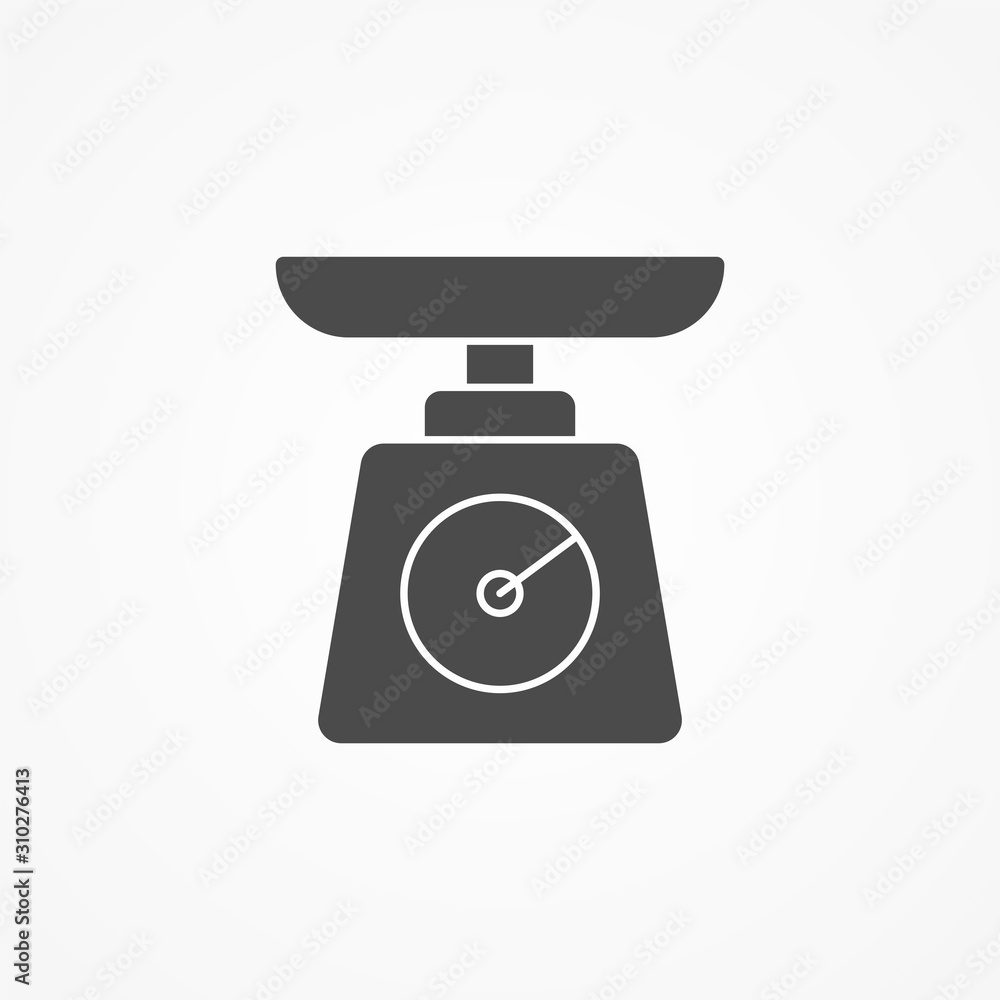 Kitchen scale vector icon sign symbol Kitchen scale vector icon sign symbol